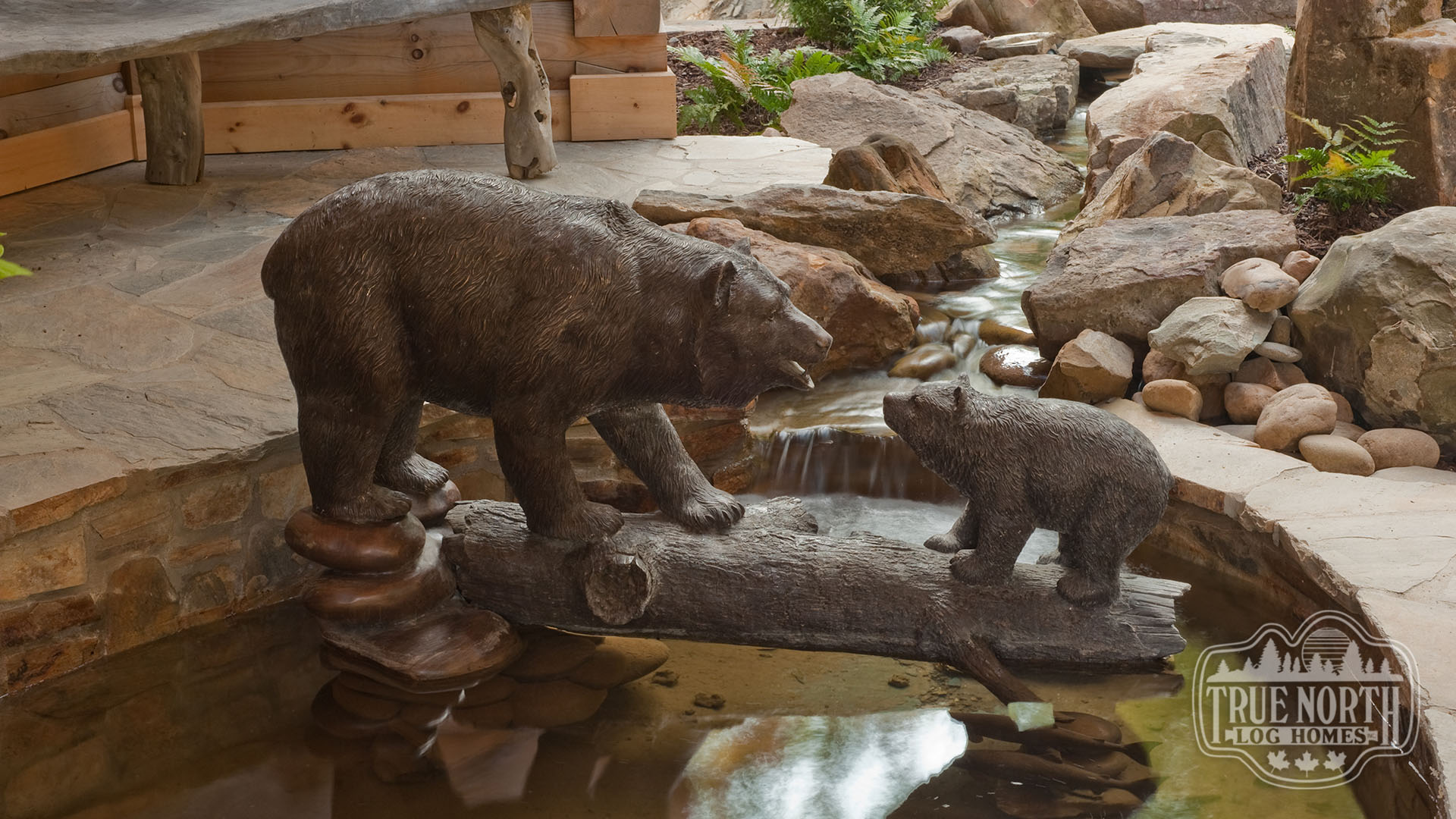 The Morris Residence bear sculpture