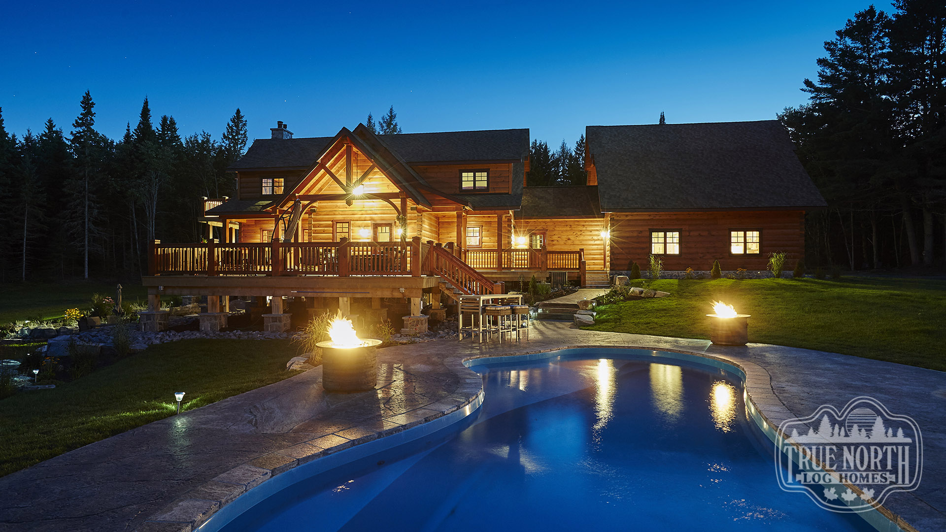 The Sprucedale Residence rear pool view