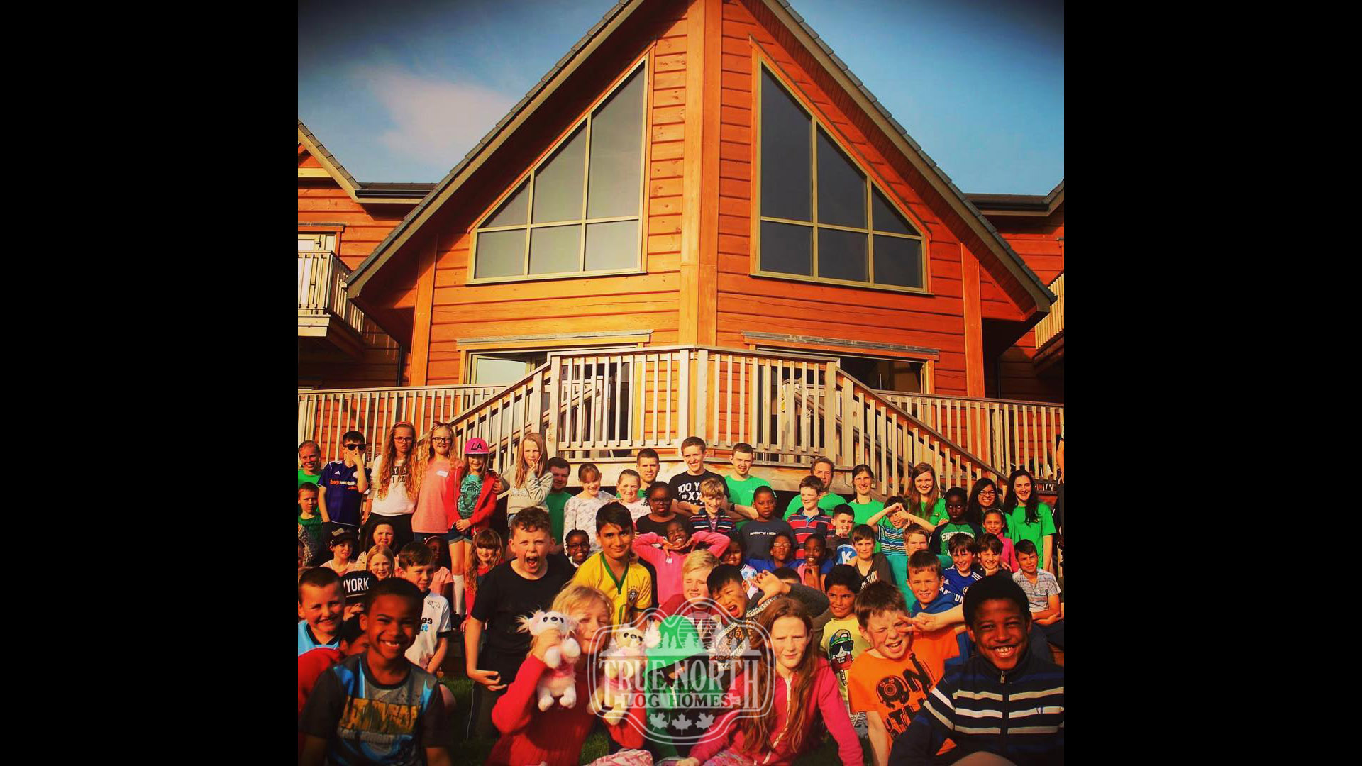 Pine Lake Camp 2 rear stairs and deck