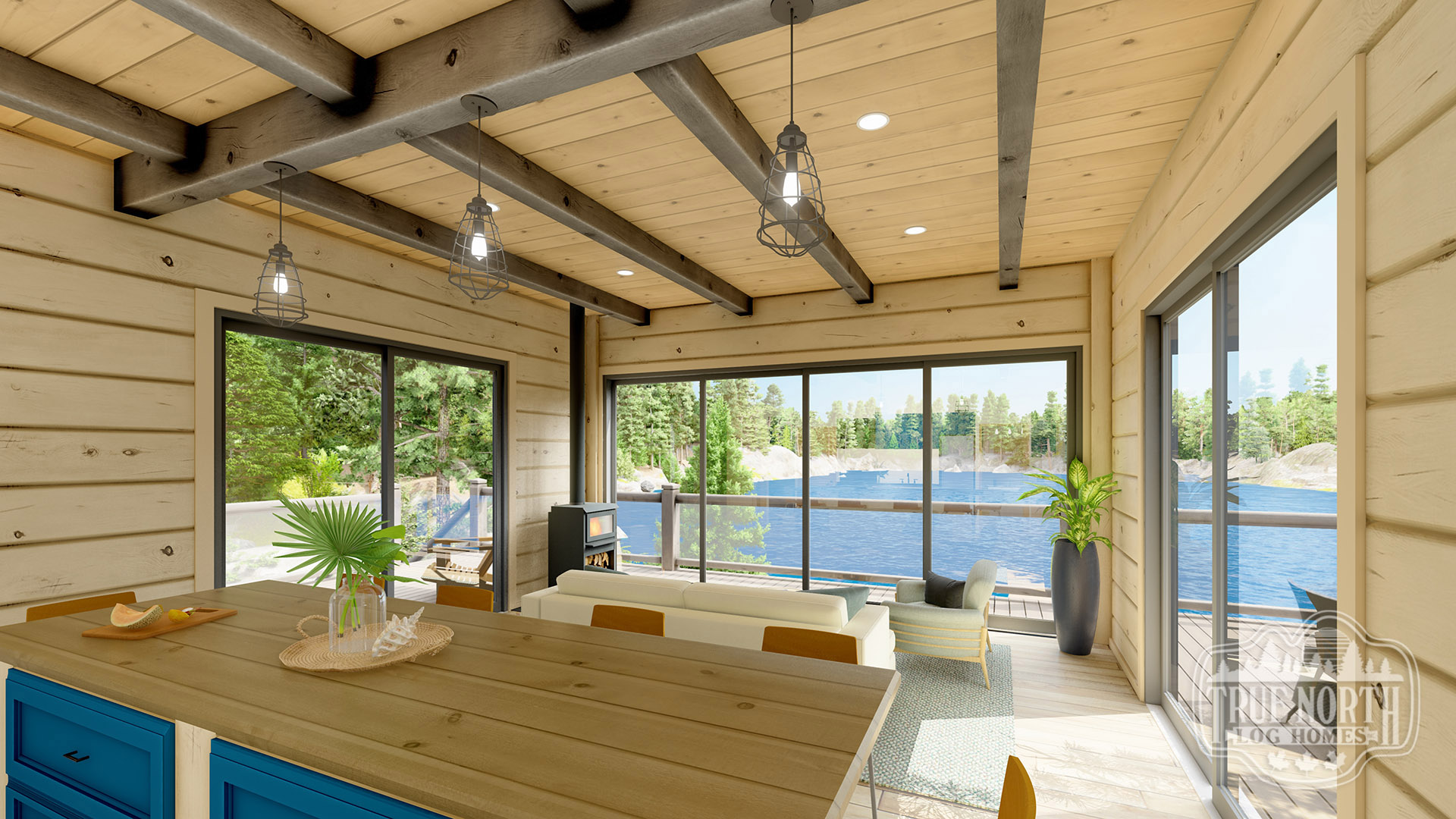 Badgeley Point Cabin great room