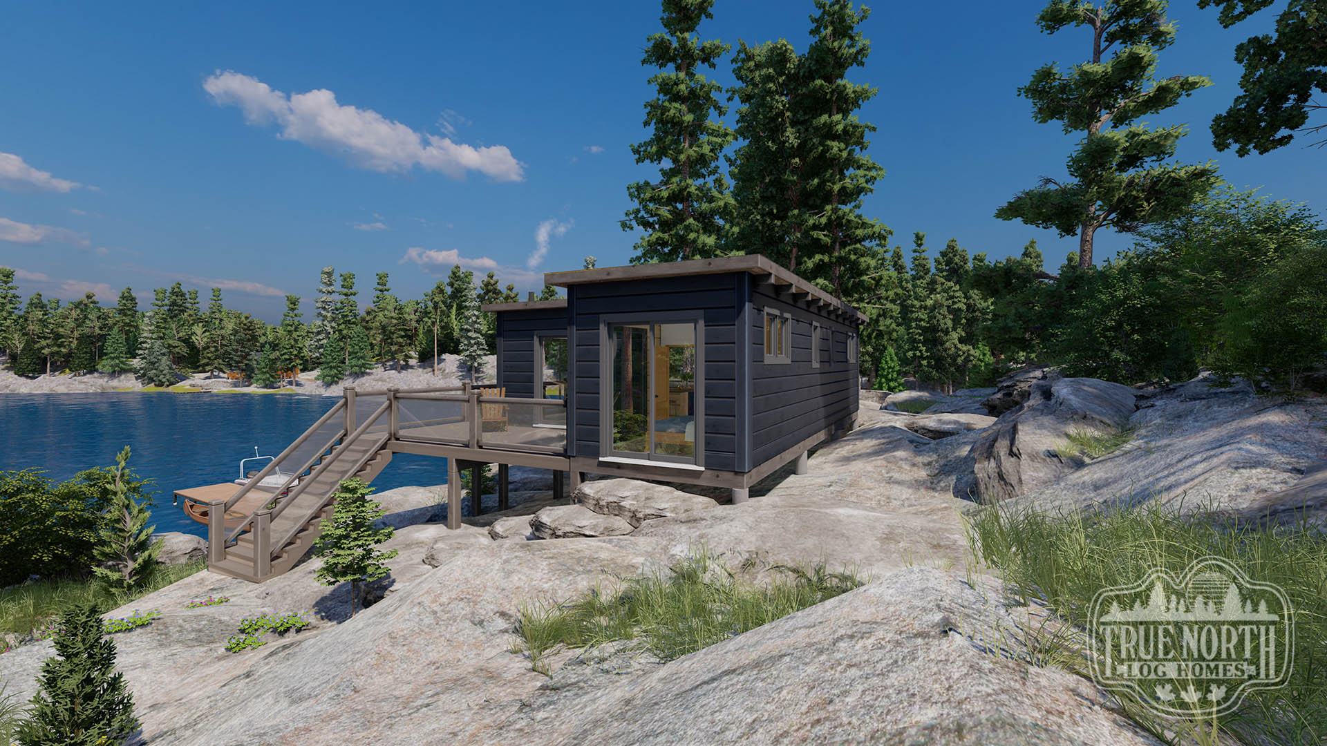 Badgeley Point Cabin side view