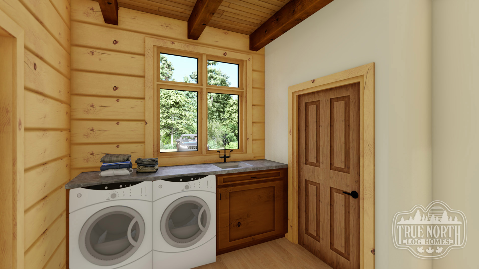 Grass Lake Residence laundry room