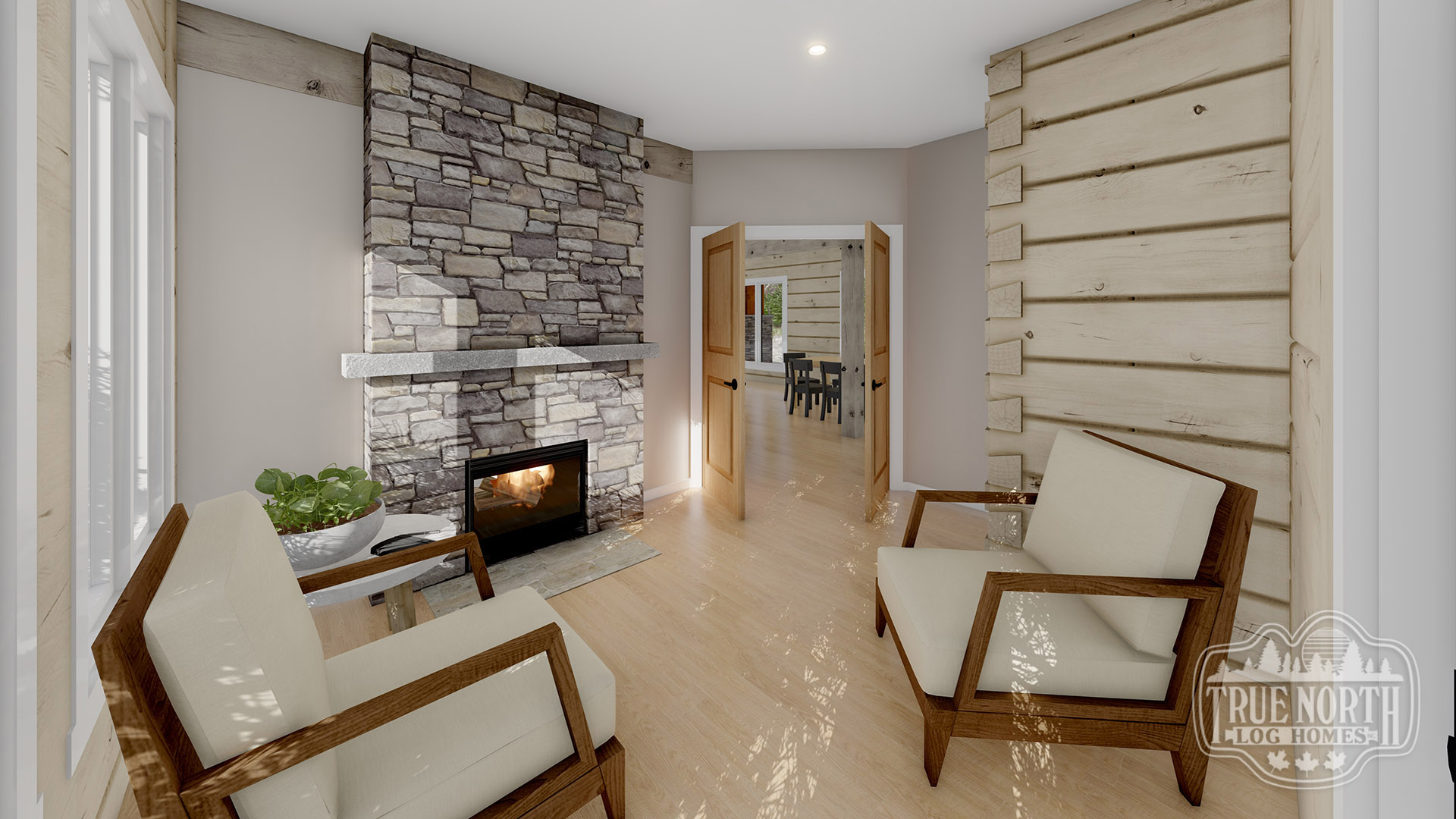 Pine Island Residence reading room